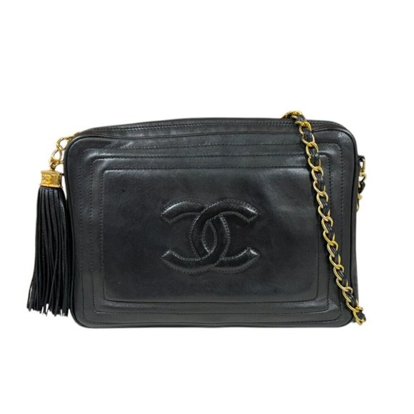 Chanel Camera Black Leather shoulder - Picture 1 of 10